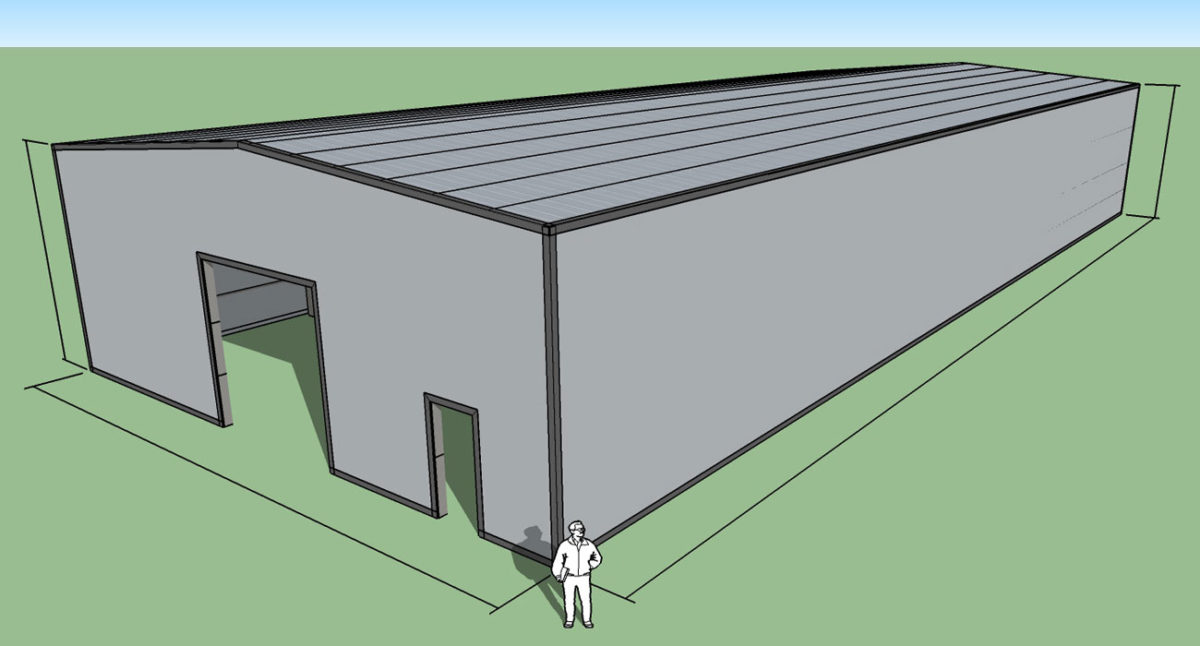 Prefab Steel Building rendering