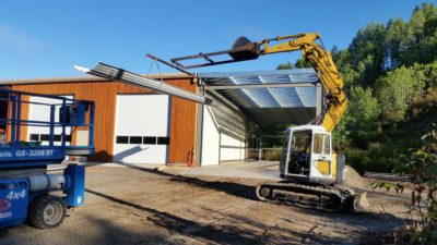 Garage Auto Shop with addition under construction