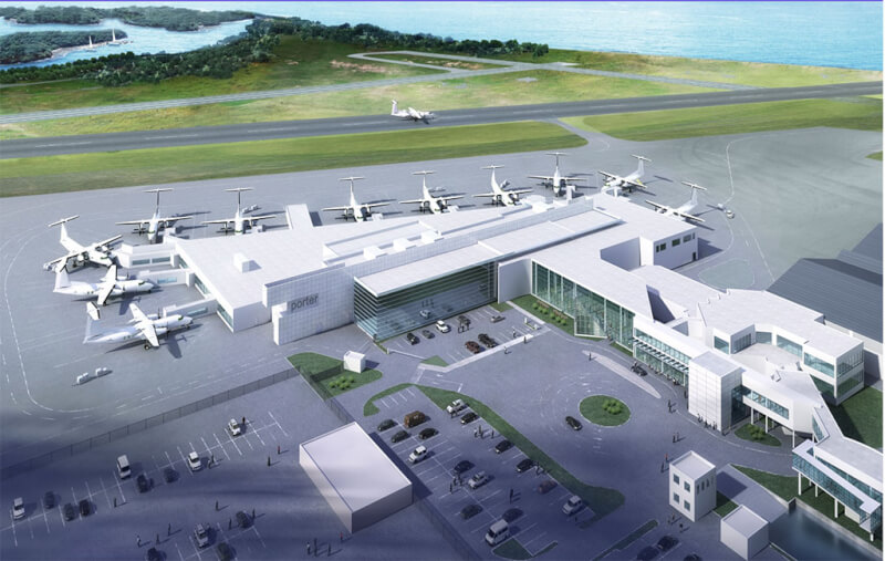 image of Steel Buildings Billy Bishop terminal upgrade rendering