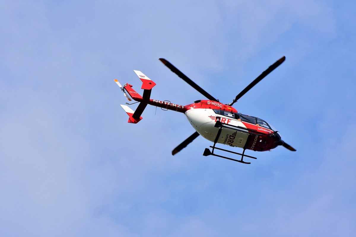 photo of modern Helicopter flying
