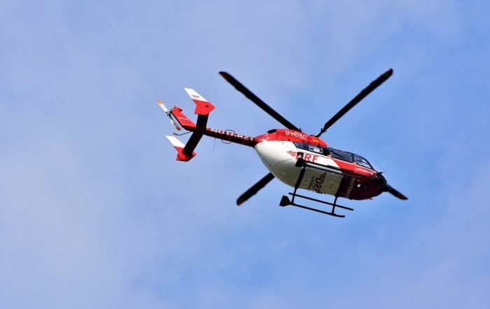 photo of modern Helicopter flying