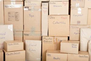 image of a stack of boxes in a storage building