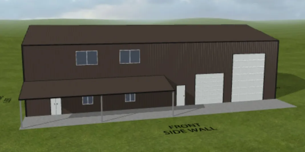 3D design of a 40x80x20 steel building